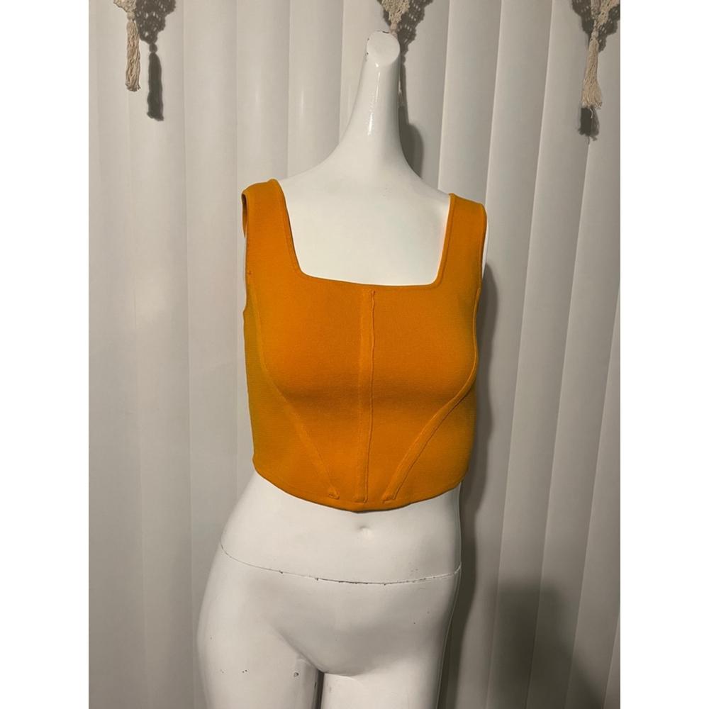 Women's House of Harlow 1960 Top XS Orange Sleeveless